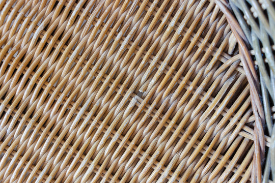 vintage french rattan and bamboo coffee table