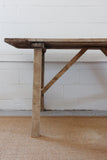 antique french primitive saw horse table
