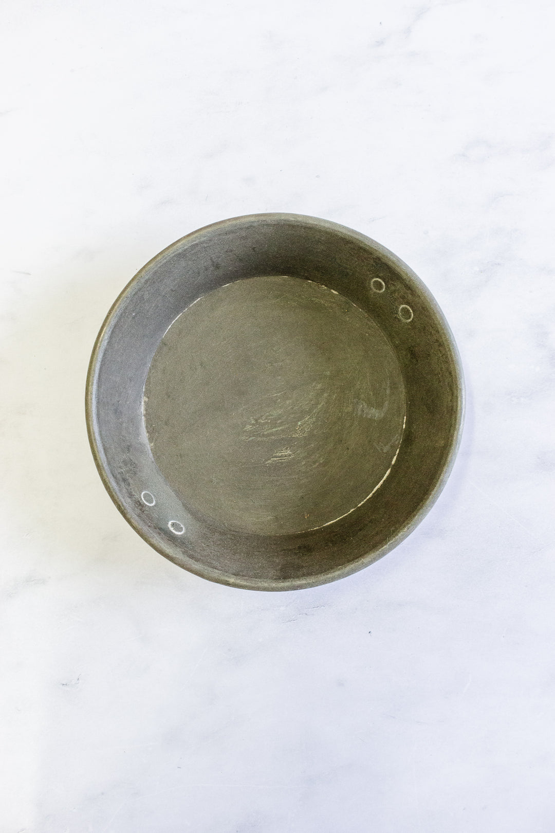 antique french hand forged copper casserole