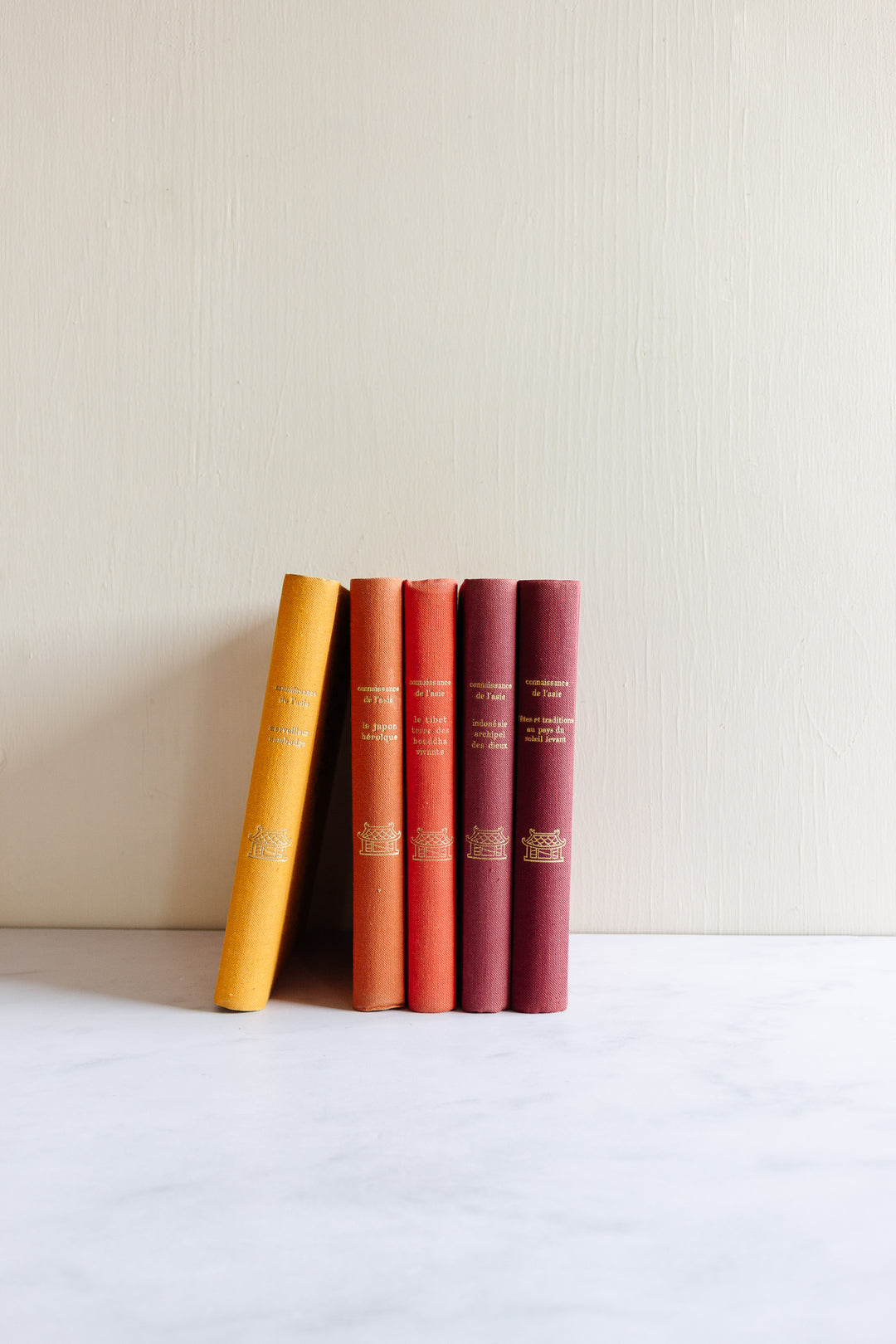 1960s French history books, “rainbow” stack