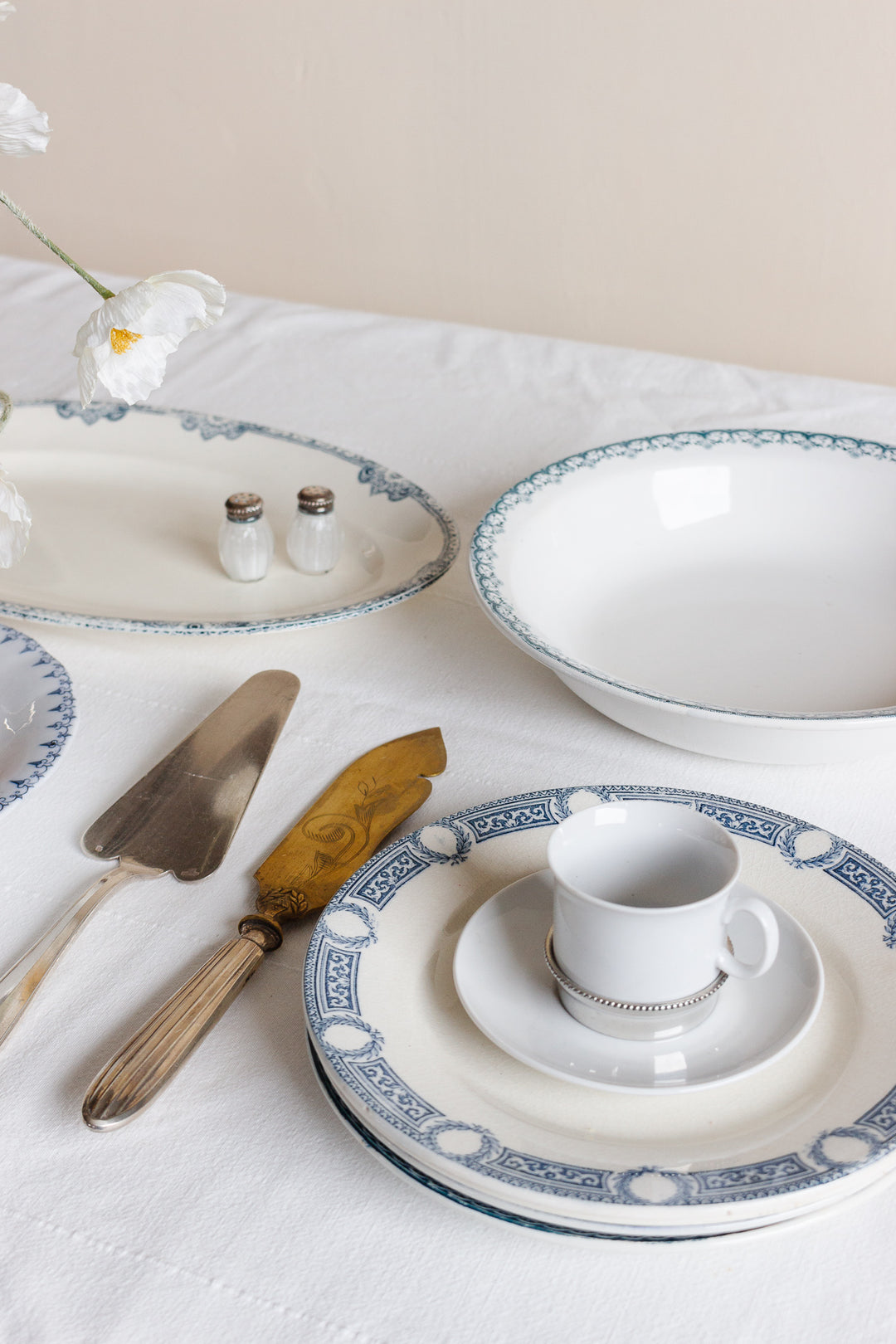 antique french transferware platter