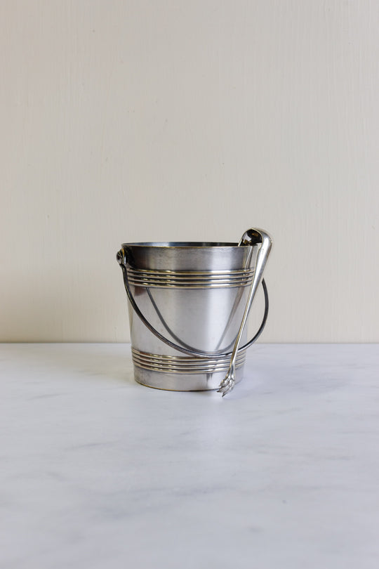 vintage french petite silverplate ice bucket