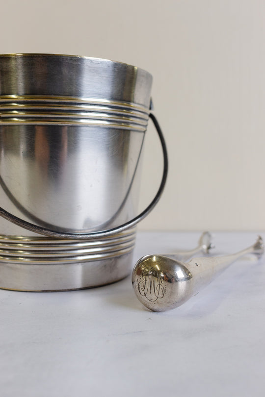 vintage french petite silverplate ice bucket