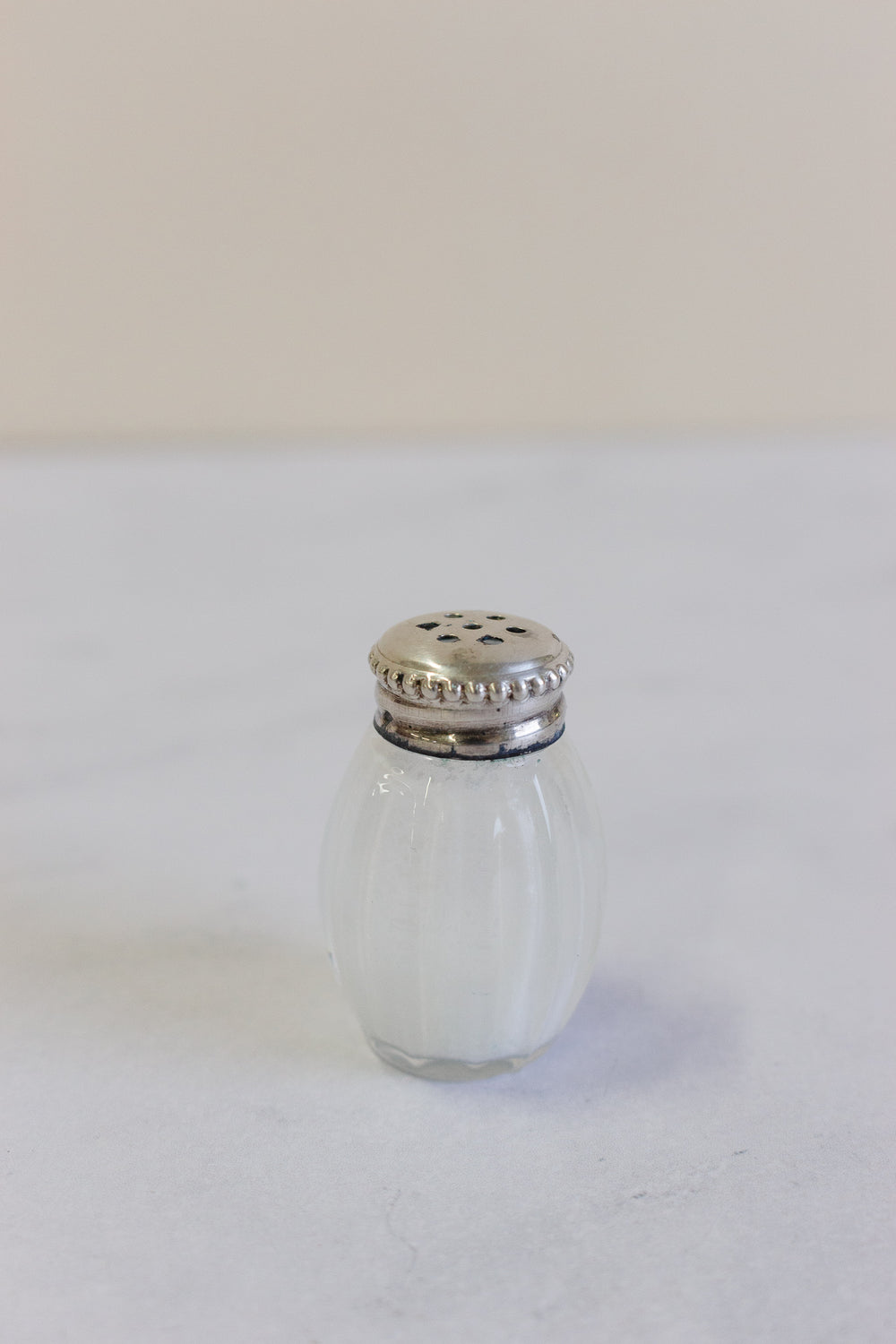 vintage Christofle sterling silver salt + pepper shaker set