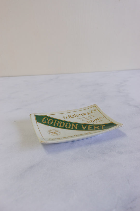 vintage french "gordon vert" advertising ashtray