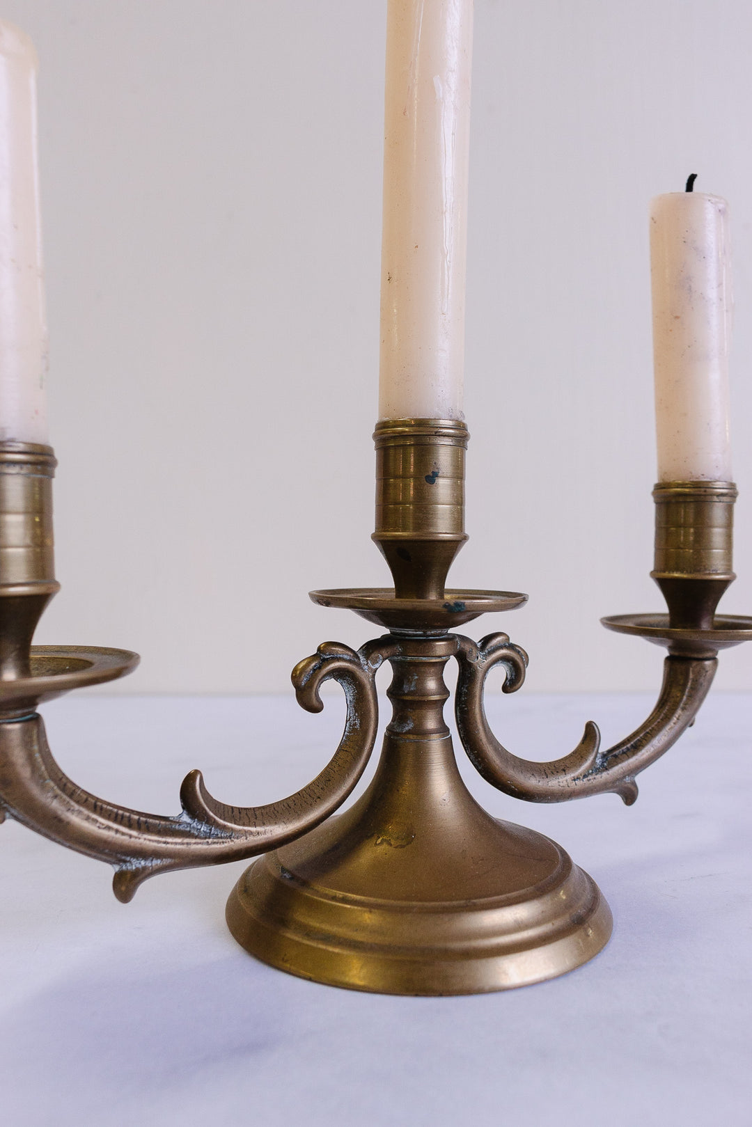 vintage french brass candelabra