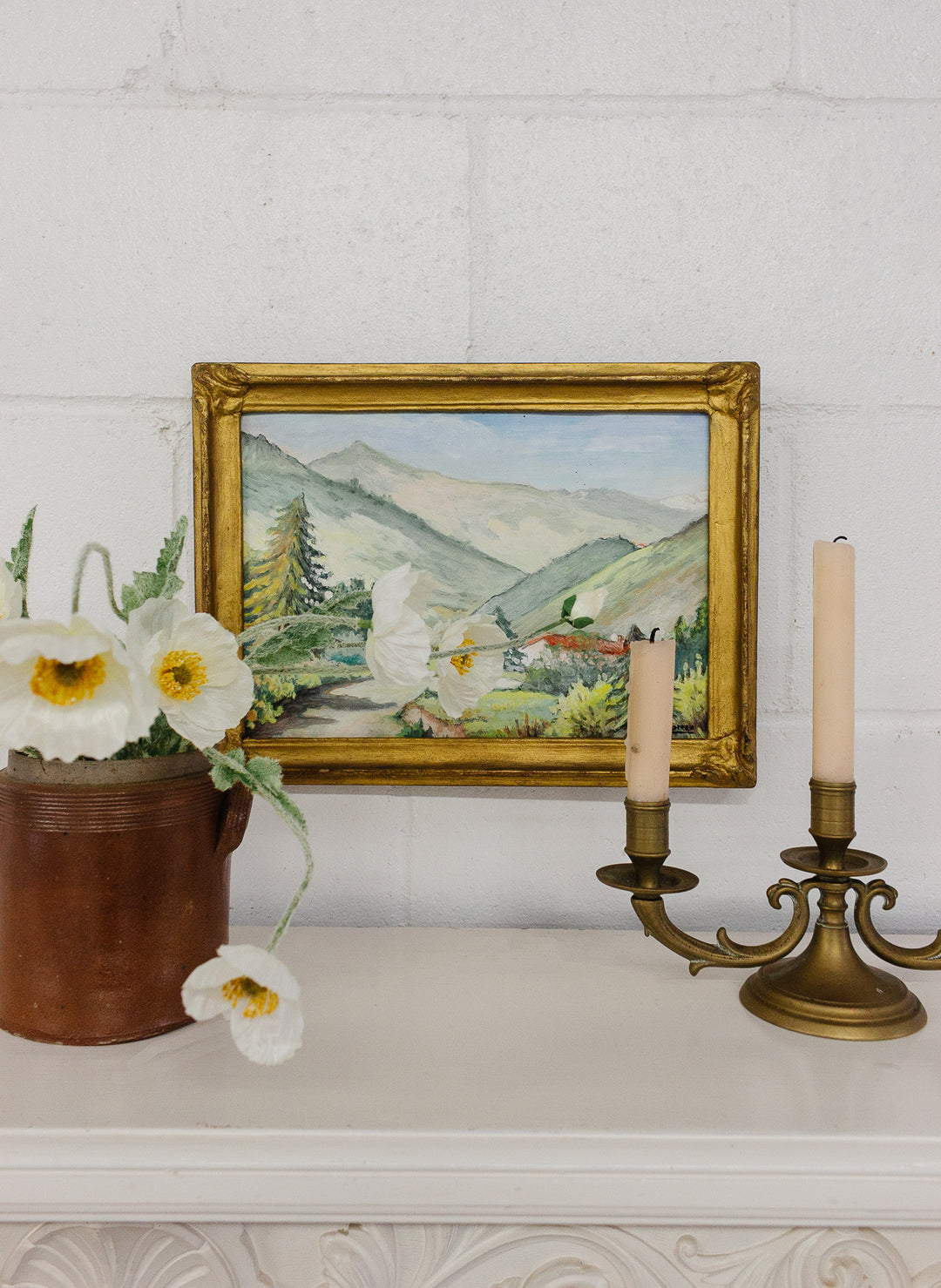 vintage french brass candelabra