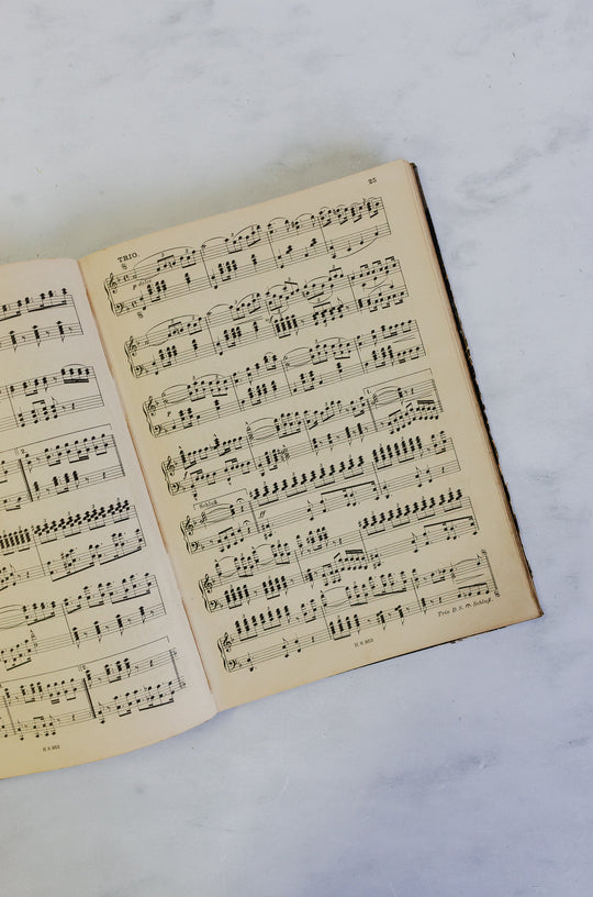 antique French music books, set of three