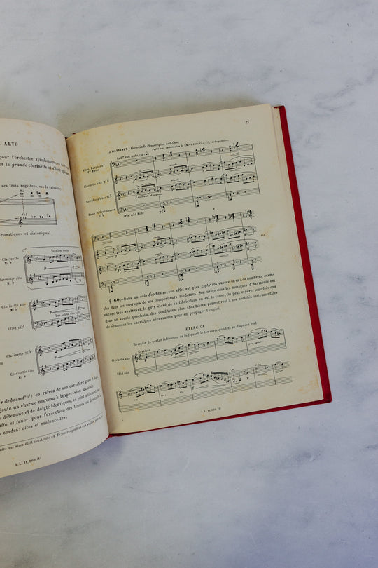 antique French music books, set of three