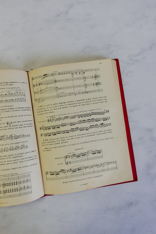 antique French music books, set of three
