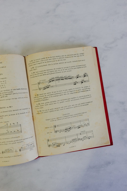 antique French music books, set of three