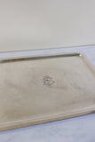 1930s French estate silver champagne tray with monogram