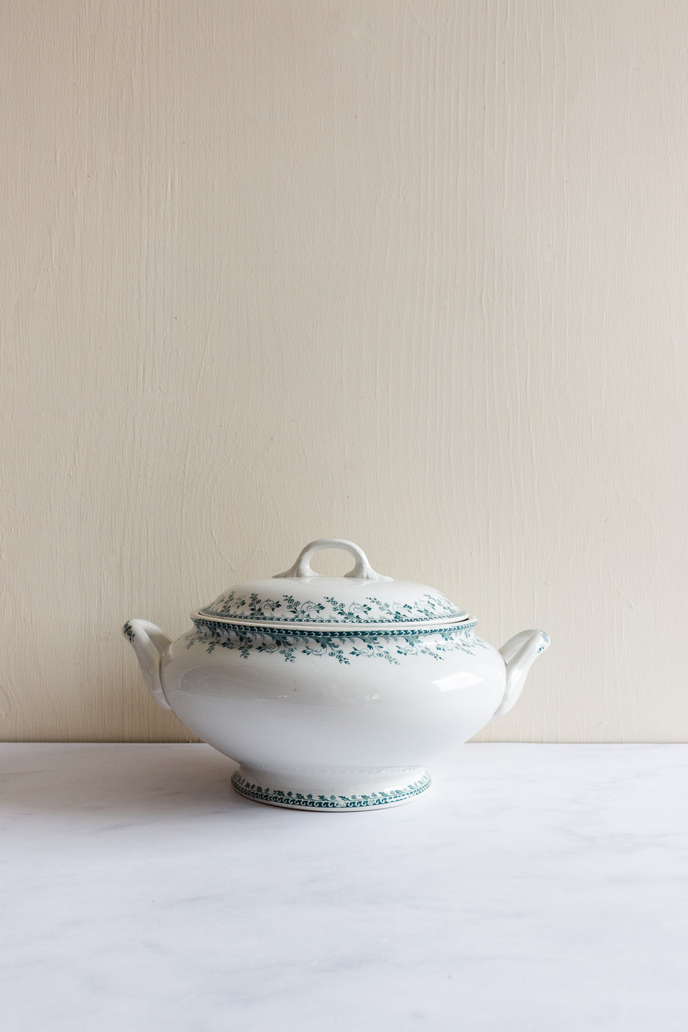 antique french transferware soupière