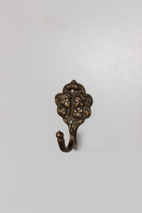 vintage french cast metal coat hooks