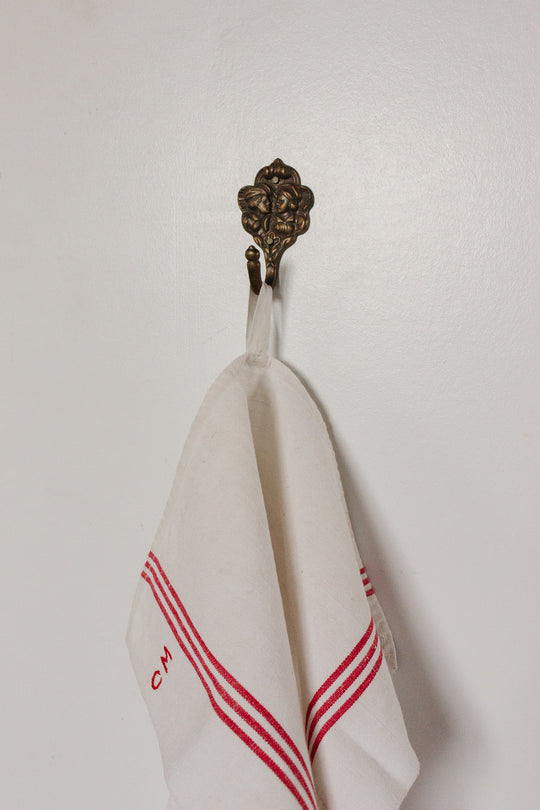 vintage french cast metal coat hooks