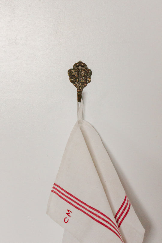 vintage french cast metal coat hooks