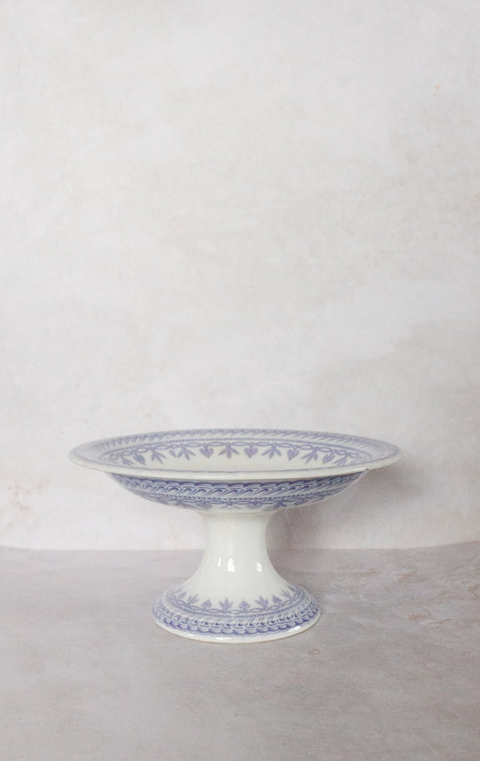 antique french purple transferware "compotier"