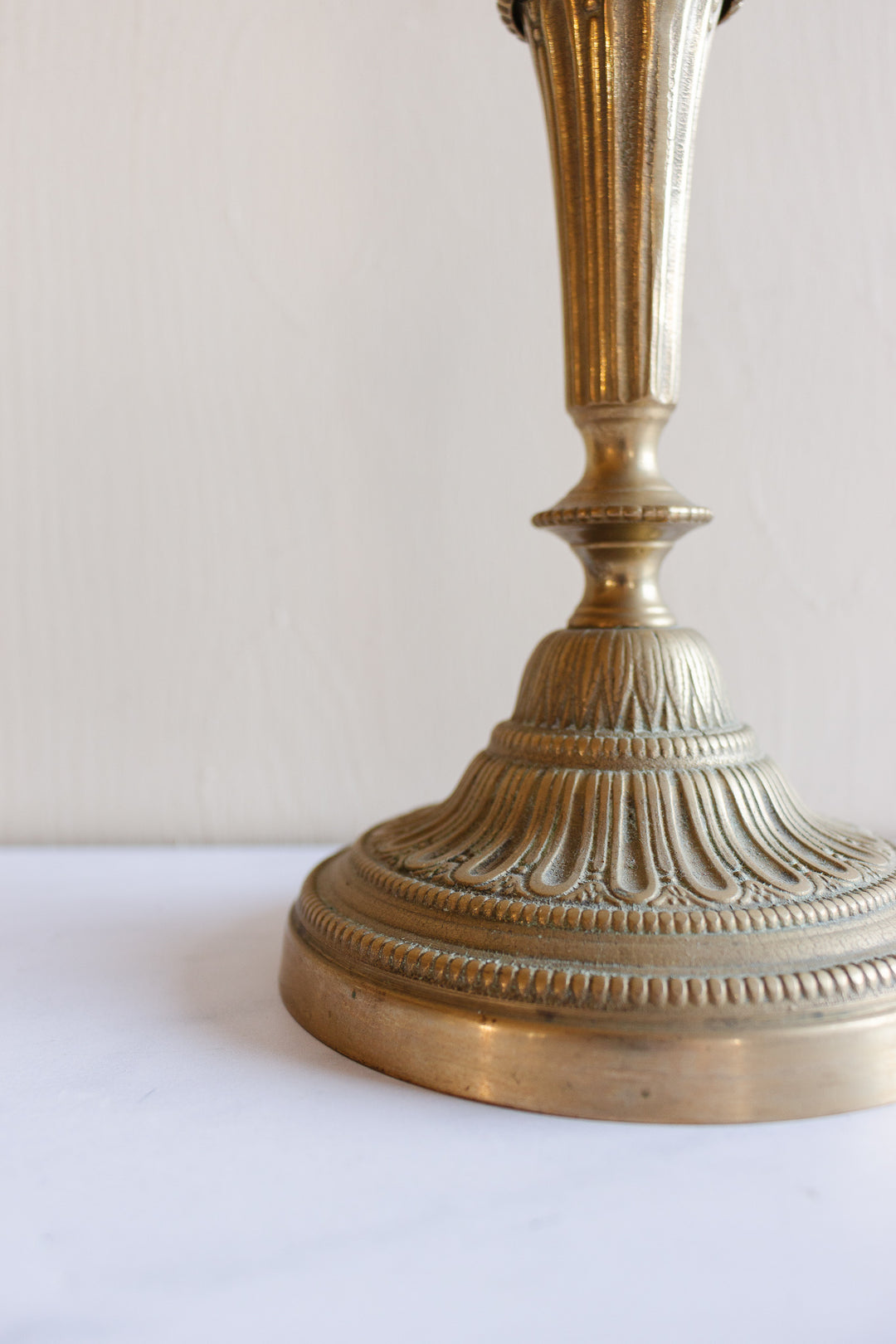 pair of 1920s French cast brass candlesticks