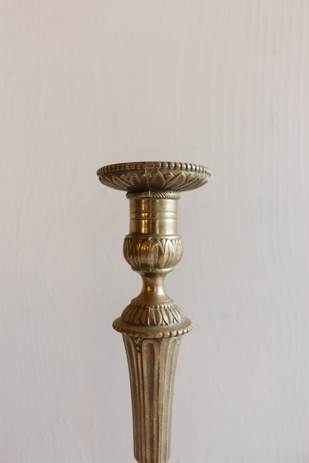 pair of 1920s French cast brass candlesticks