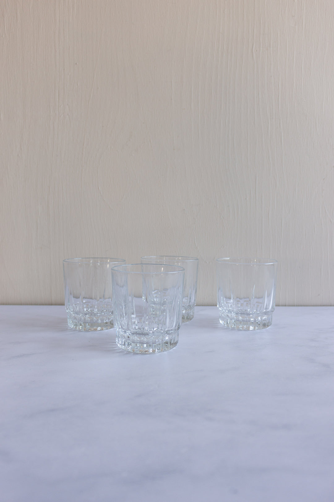 vintage French whiskey glasses, set of 4