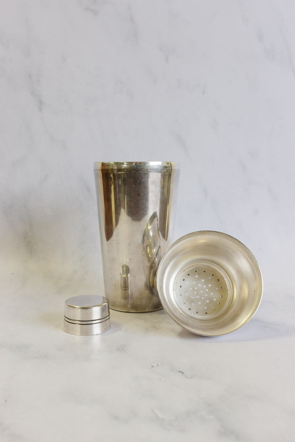 vintage french silver cocktail shaker