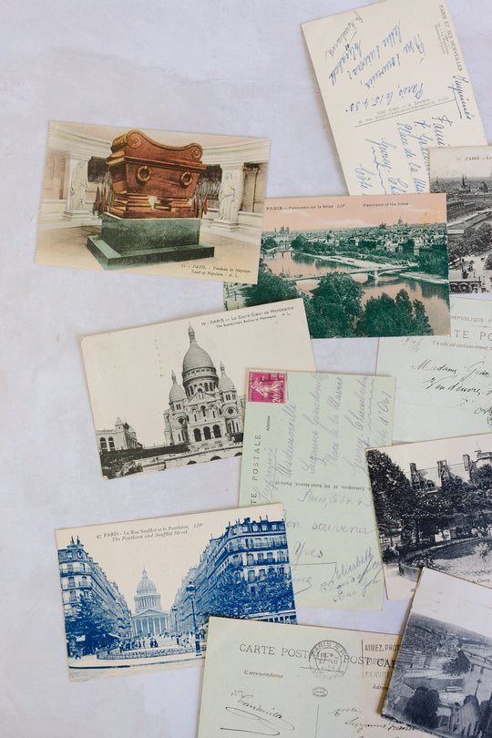 turn of the century French postcard set