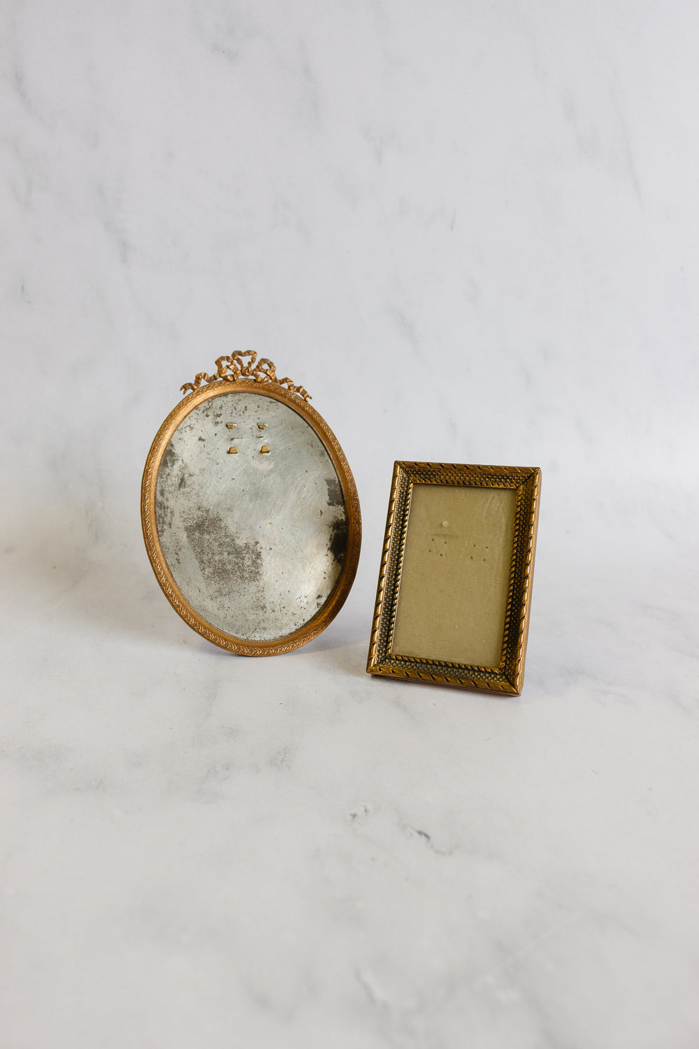 set of three petite antique French frames