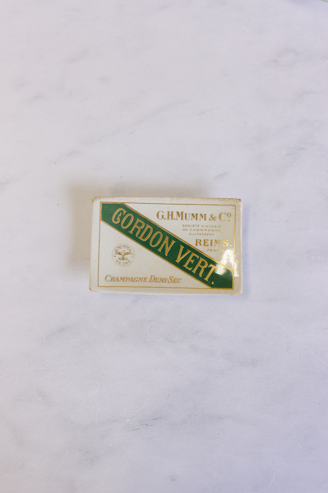 vintage french "gordon vert" advertising ashtray