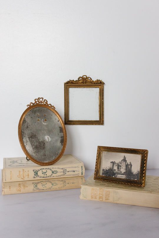set of three petite antique French frames