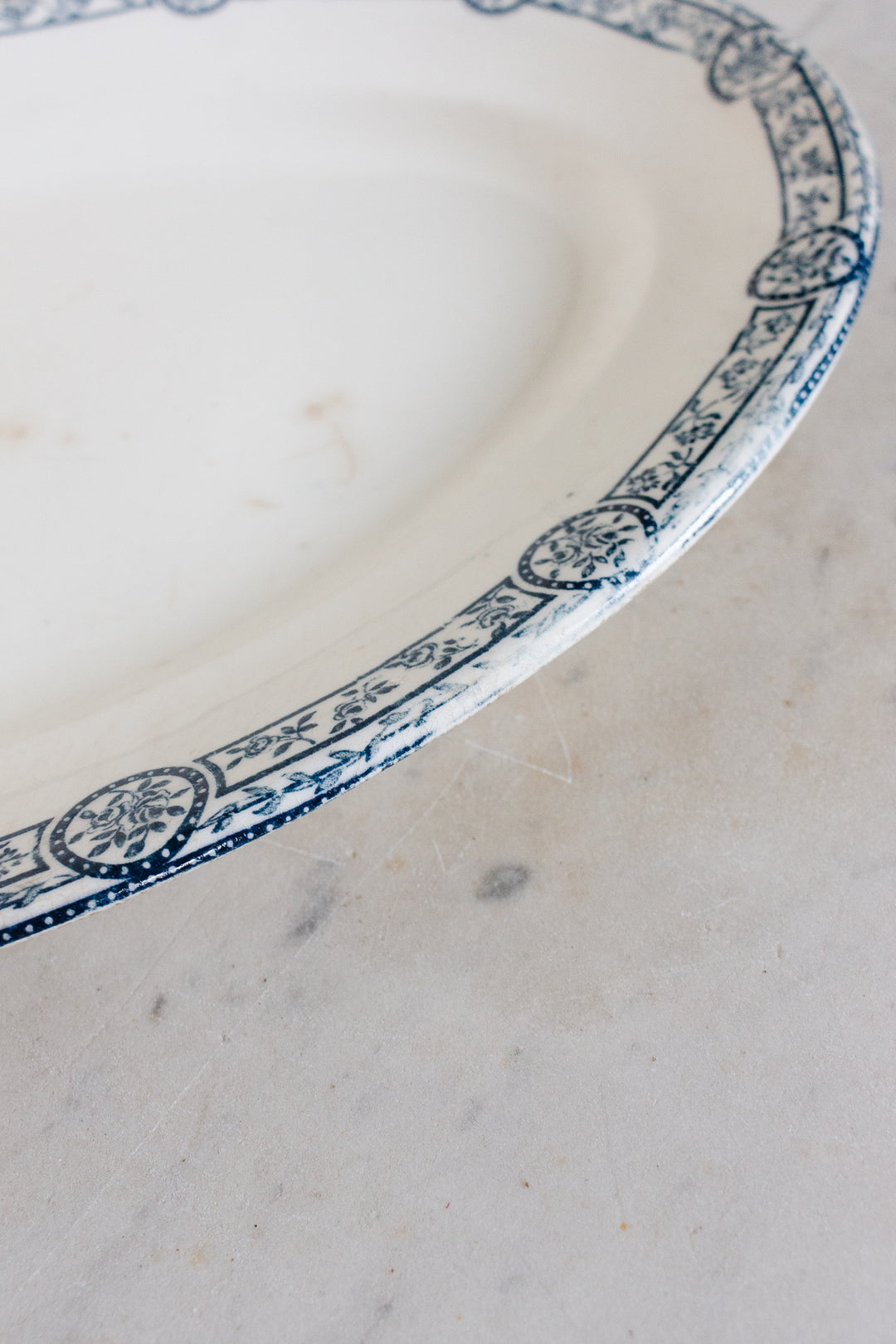 antique french transferware platter