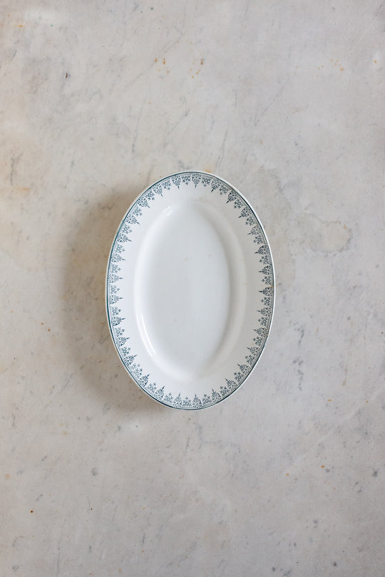 antique French ironstone transferware platter