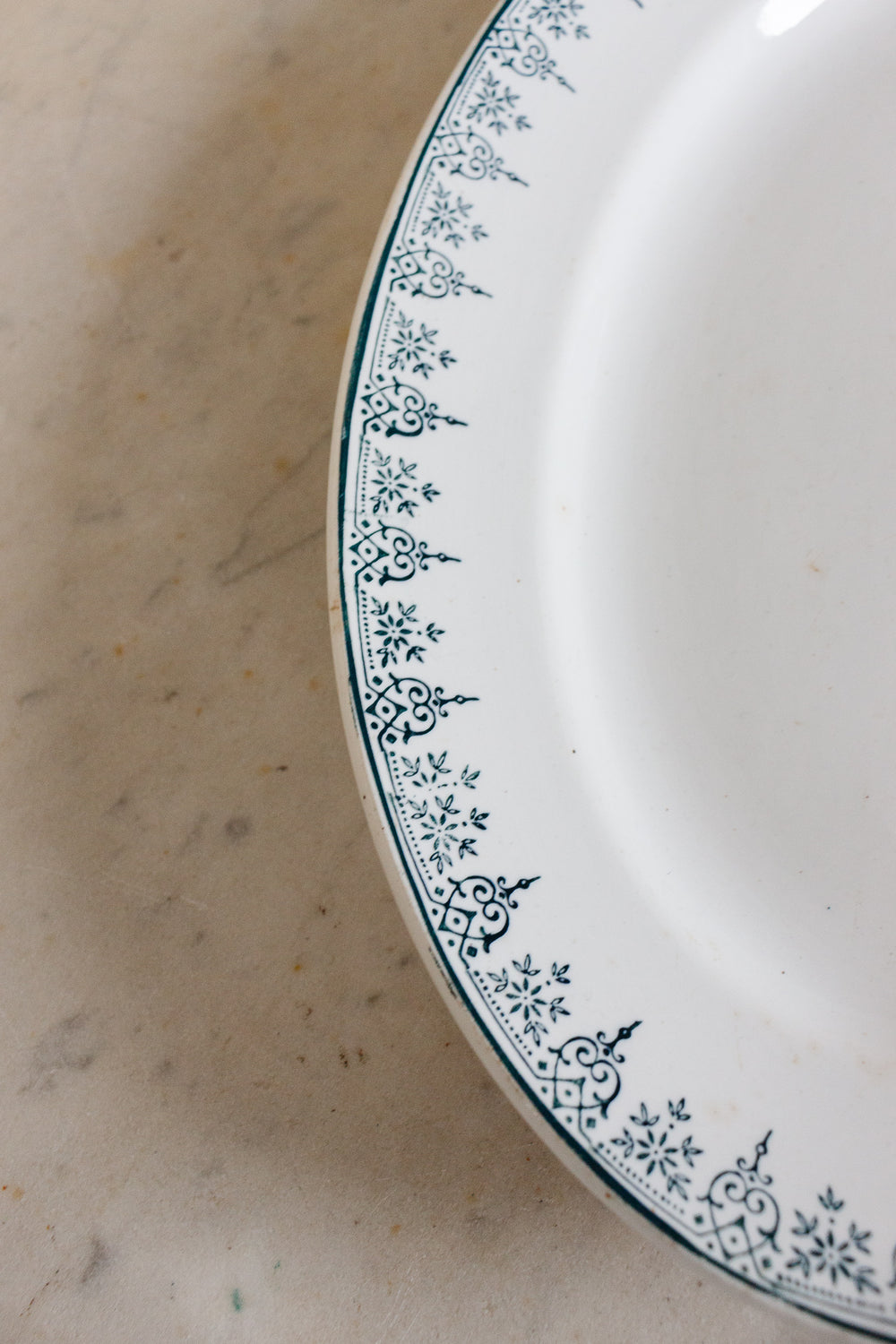 antique French ironstone transferware platter