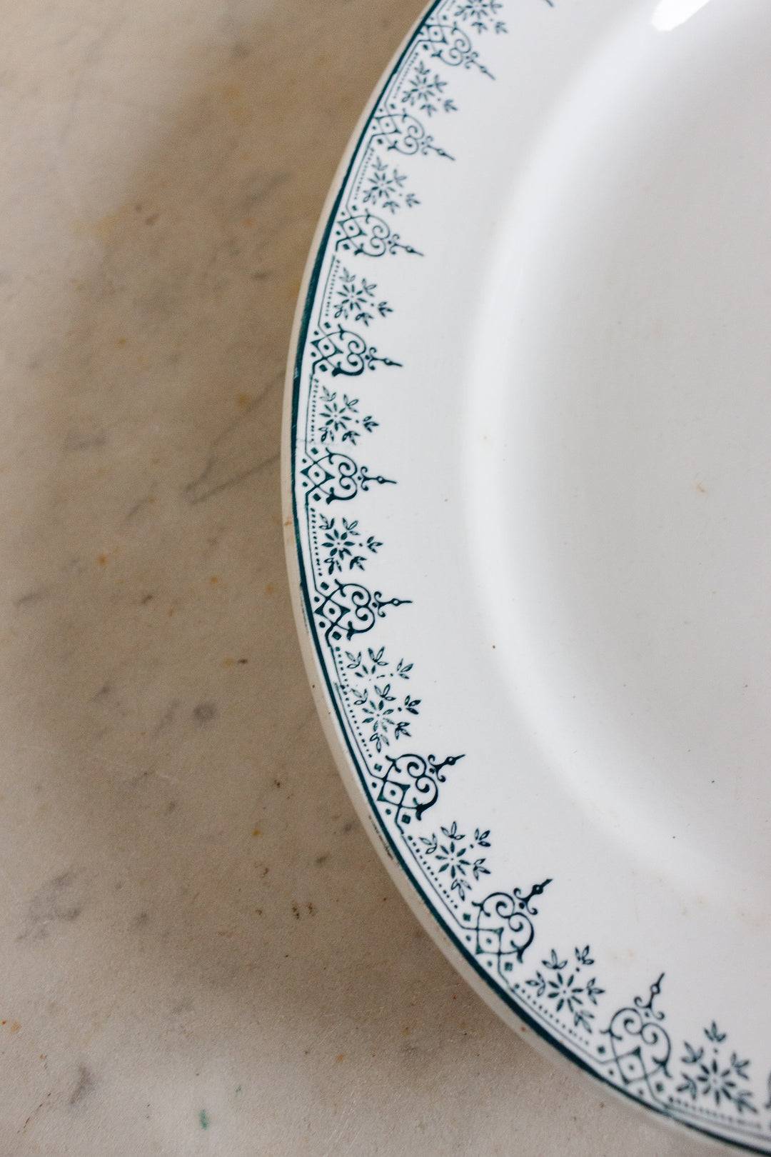 antique French ironstone transferware platter