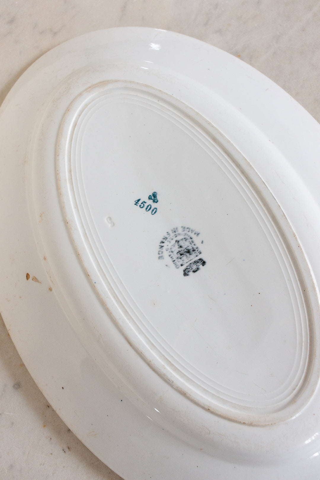 antique French ironstone transferware platter