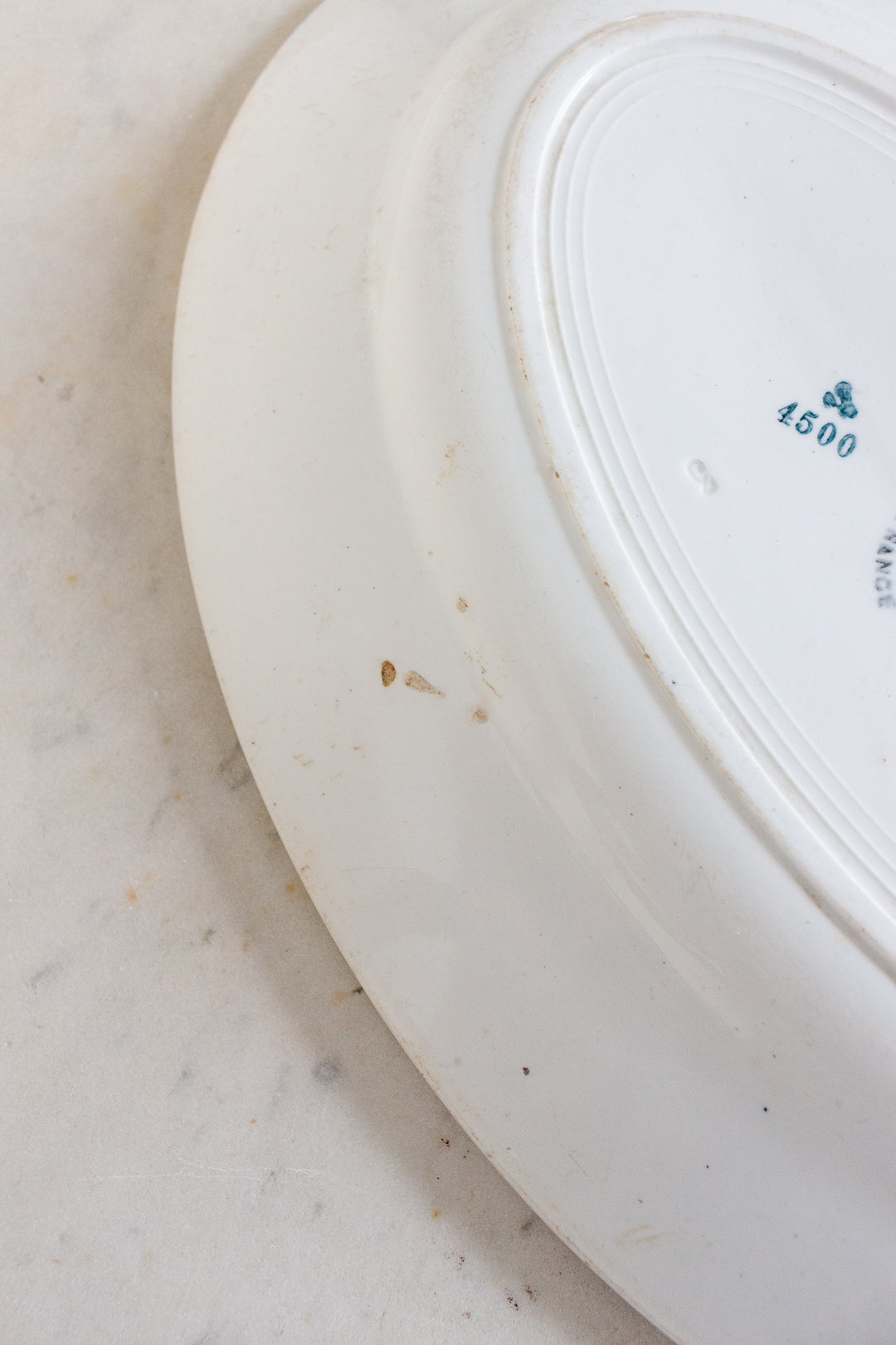 antique French ironstone transferware platter