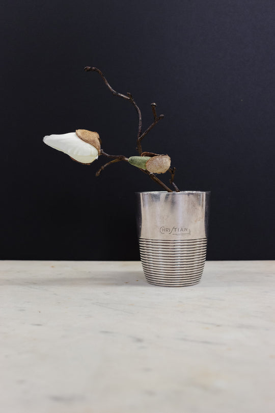 antique French christening cup - “Christian” or “AV”