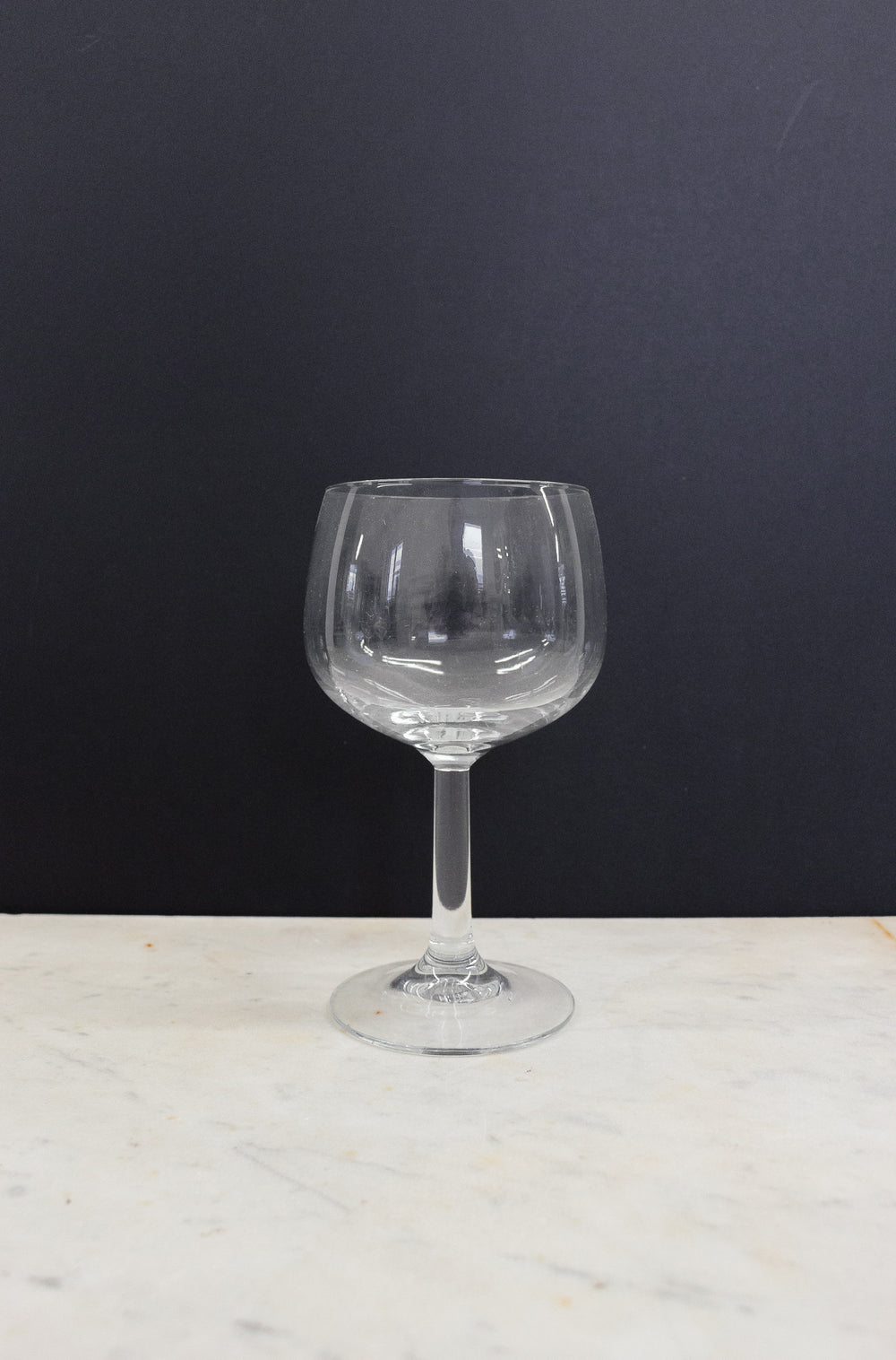 vintage french wine glasses, set of five