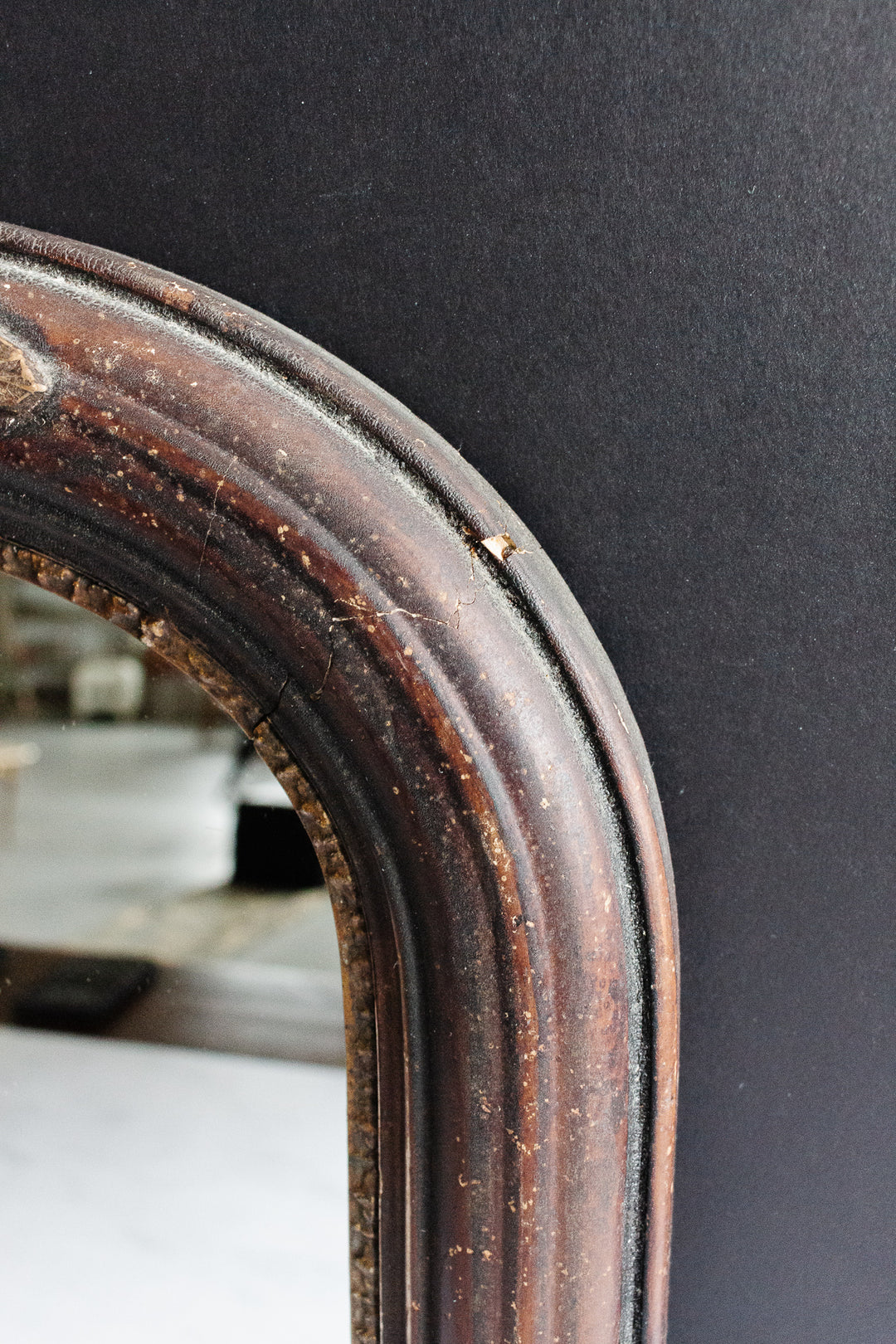 antique petite Victorian arched mirror