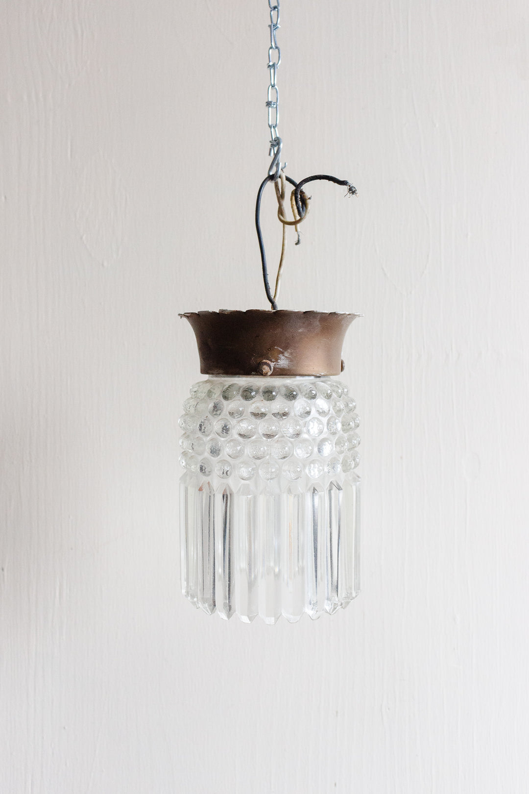 midcentury bubble glass hanging light fixture