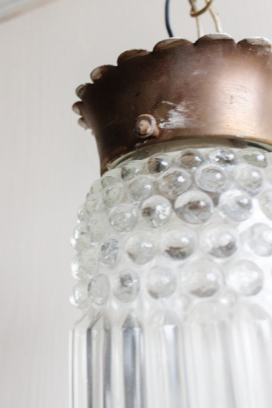midcentury bubble glass hanging light fixture