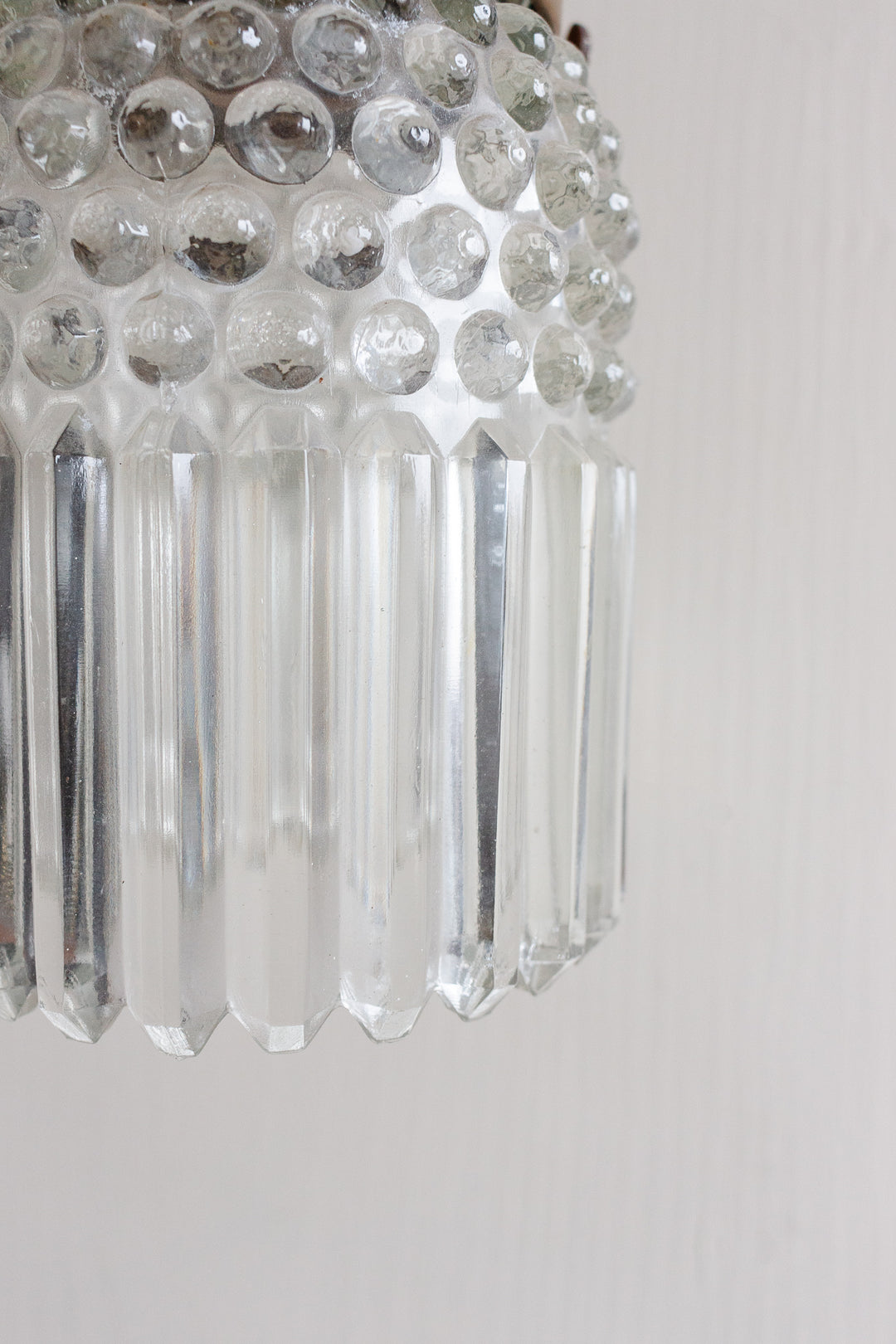 midcentury bubble glass hanging light fixture
