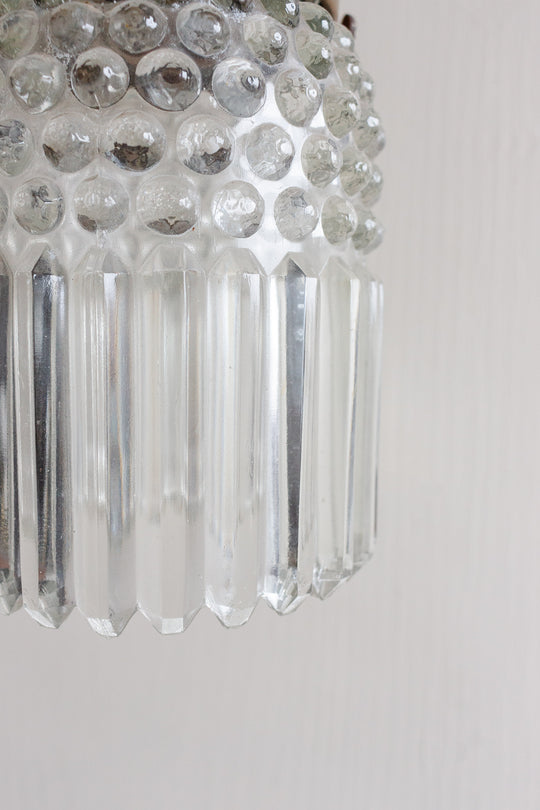 midcentury bubble glass hanging light fixture