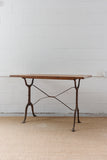1920s French oak and cast iron bistro table