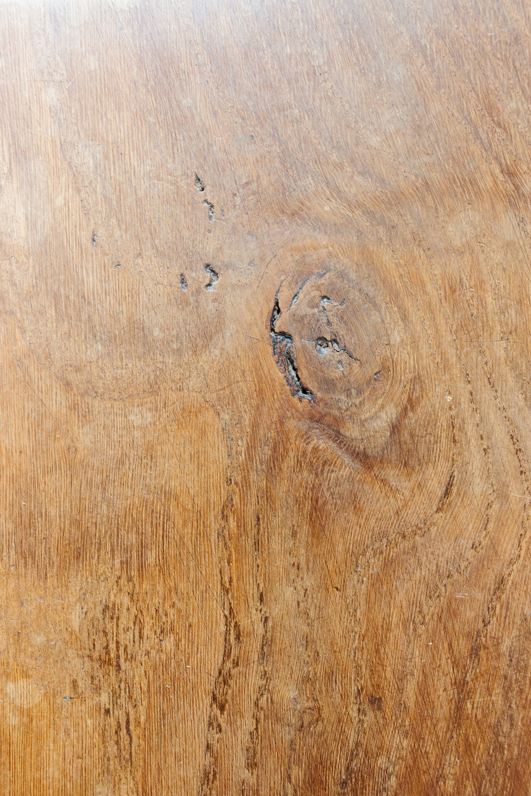 1920s French oak and cast iron bistro table