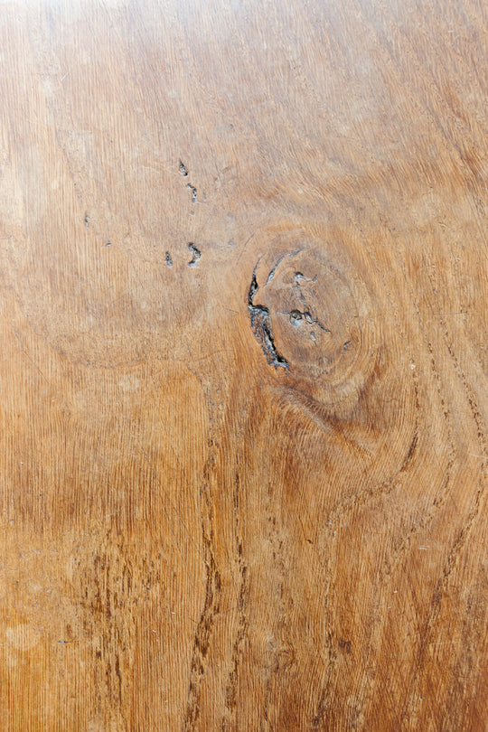 1920s French oak and cast iron bistro table