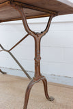 1920s French oak and cast iron bistro table