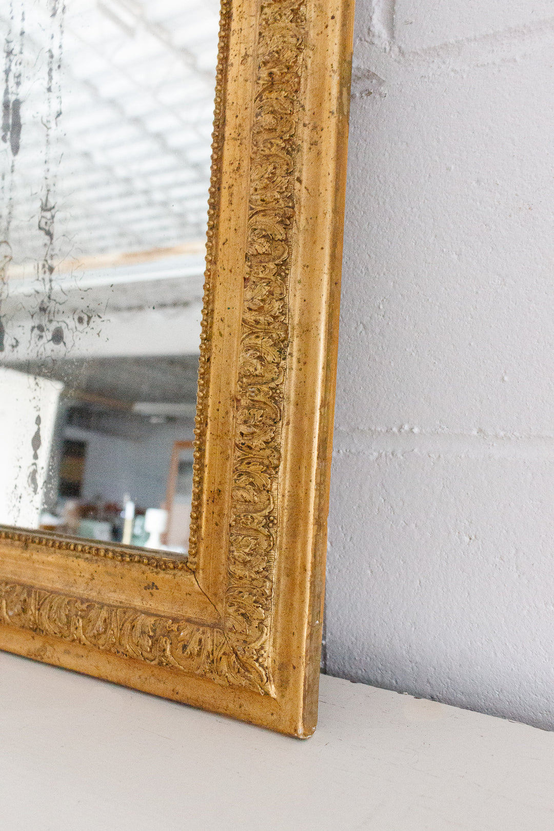 turn of the century gold louis philippe mirror