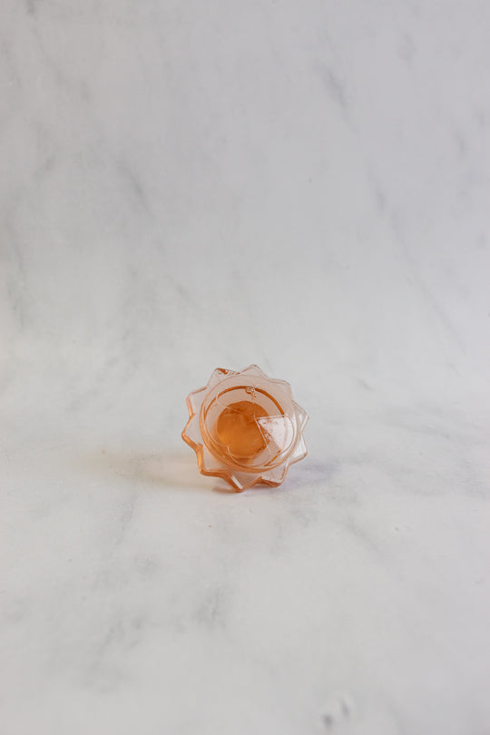 vintage French pink glass decanter set