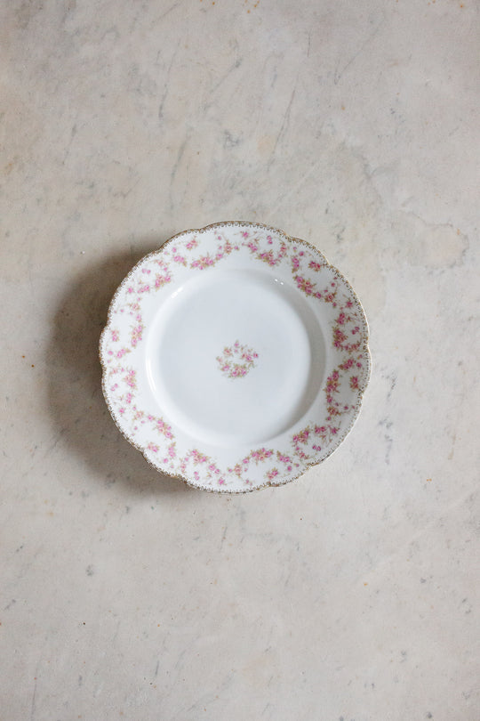 vintage floral porcelain plate