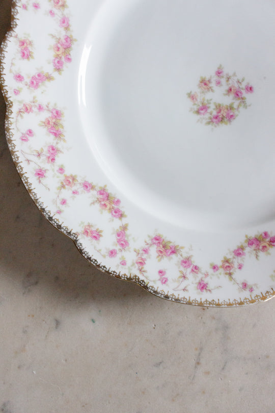 vintage floral porcelain plate